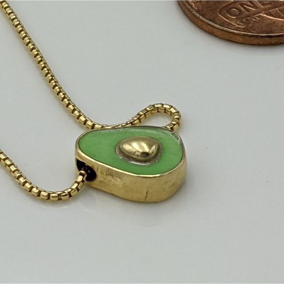 Alex and Ani Gold Plated 925 Avacado Necklace